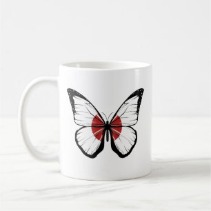 Japan Butterfly Flagga Kaffemugg