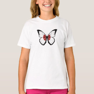 Japan Butterfly Flagga T Shirt