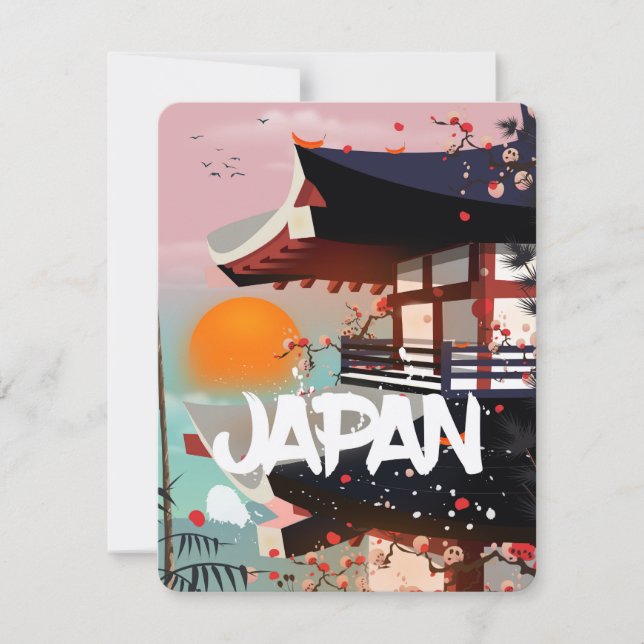 Japan Byggnad solnedgång affisch (Framsida)