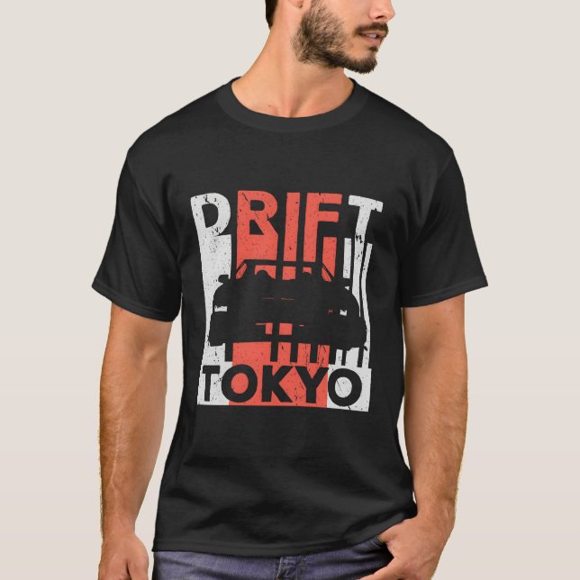 Japan Car Drift Tokyo T Shirt (Framsida)