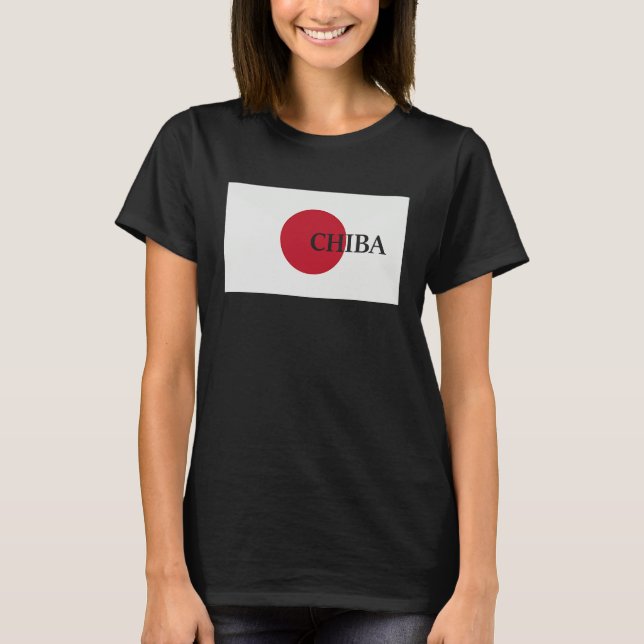 Japan Chiba Asia Travel Flag T Shirt (Framsida)