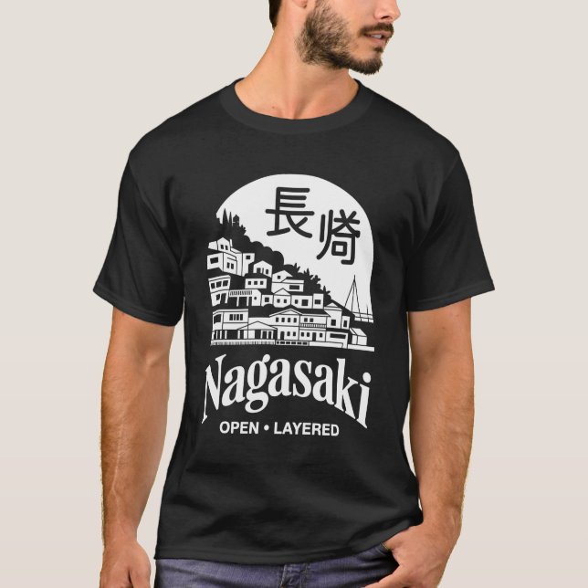 Japan city Nagasaki T Shirt (Framsida)