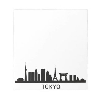 Japan Cityscape Travel | Tokyo Skyline Silhouette Anteckningsblock