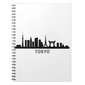 Japan Cityscape Travel | Tokyo Skyline Silhouette Anteckningsbok