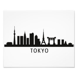 Japan Cityscape Travel | Tokyo Skyline Silhouette Fototryck