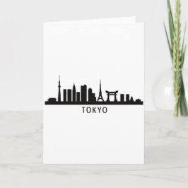Japan Cityscape Travel | Tokyo Skyline Silhouette Kort