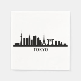 Japan Cityscape Travel | Tokyo Skyline Silhouette Pappersservett