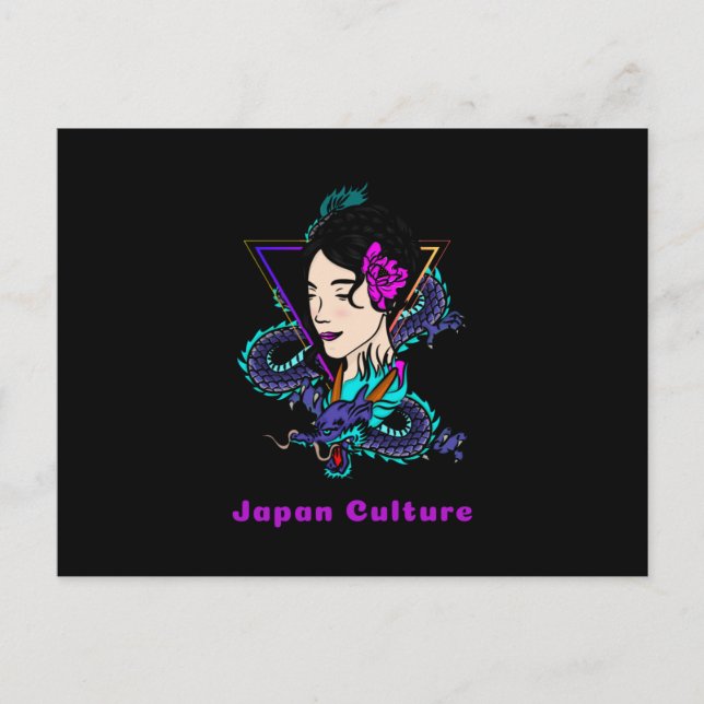 Japan Culture - Geisha Vykort (Framsida)