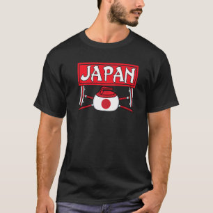 Japan Curling Broom Ice Sports Japansk Flagga T Shirt