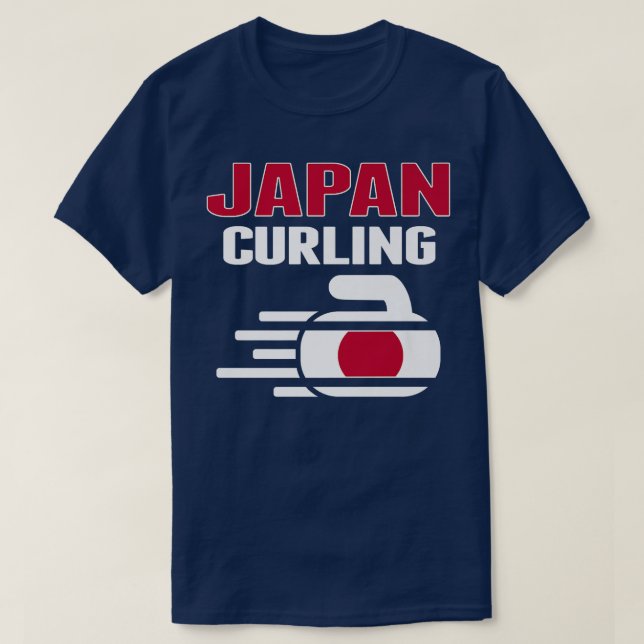 Japan Curling Rock Sport Fans Japanese Winter Spor T Shirt (Design framsida)