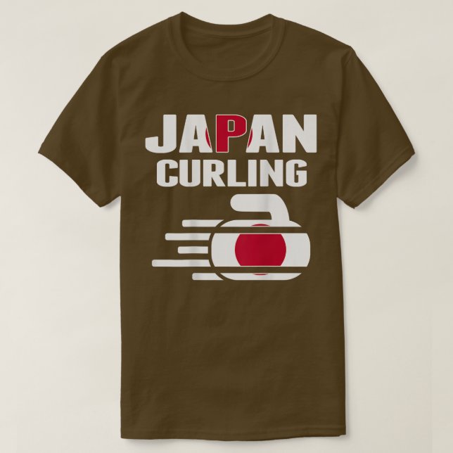 Japan Curling Team Fläkt Jersey Japansk Winter Spo T Shirt (Design framsida)