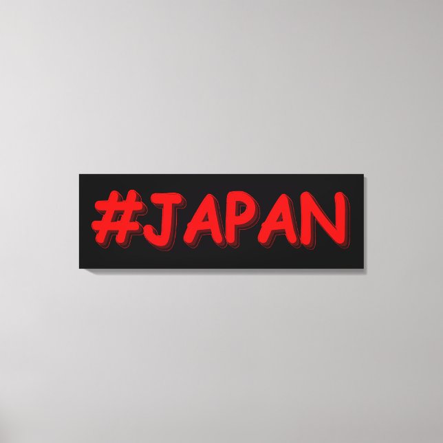 "#JAPAN" Cute Design. Köp nu Canvastryck (Framsida)