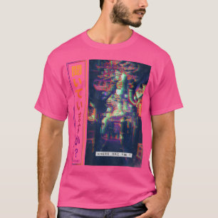 Japan Cyberpunk Art Clothes in Vaporwave Glitch Ar T Shirt
