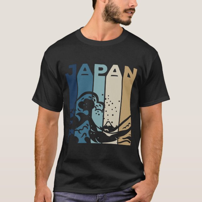 Japan Den Underbara vågen av Kanagawa, Mt Fuji T Shirt (Framsida)