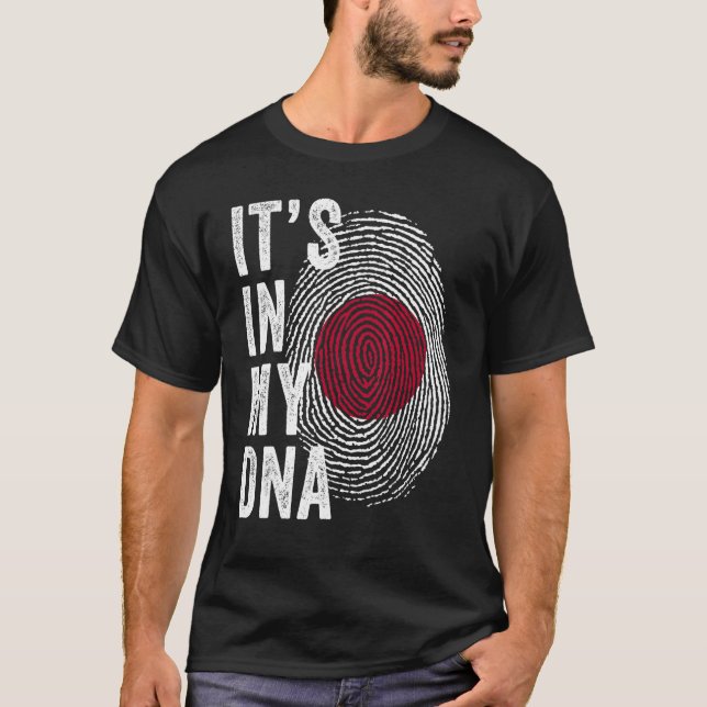 Japan Det finns i min DNA Cute Japansk fingeravtry T Shirt (Framsida)