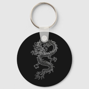 Japan Dragon Tatto Teckning Traditional Japanska G Nyckelring