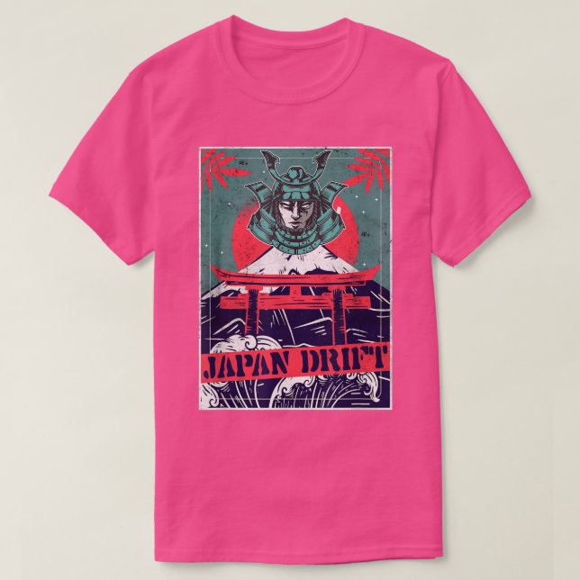 Japan Drift, Japanese Retro Art, car sports garage T Shirt (Design framsida)