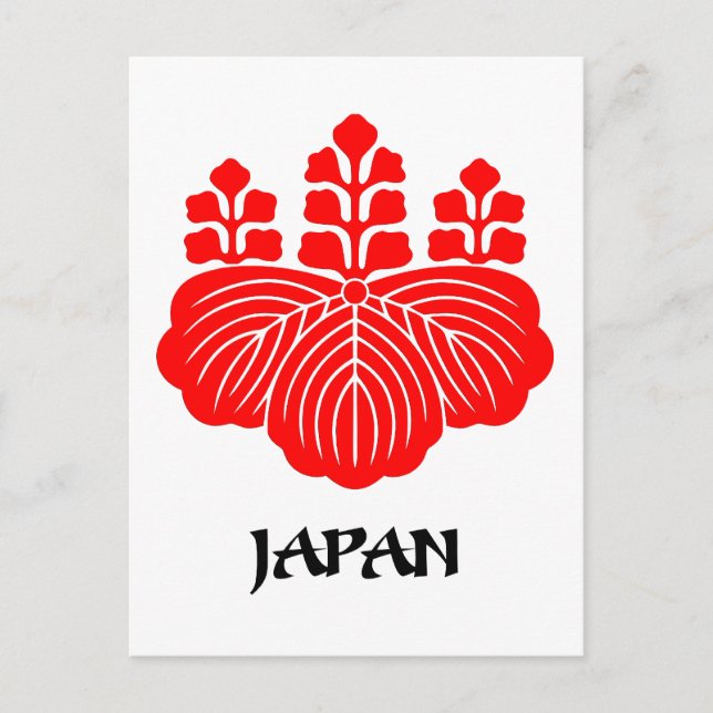 JAPAN - emblem/flagga/jacka av arm/symbol Vykort (Framsida)