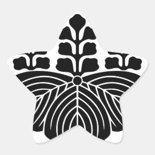 japan emblem stjärnformat klistermärke