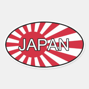 Japan Euro Sticker Ovalt Klistermärke