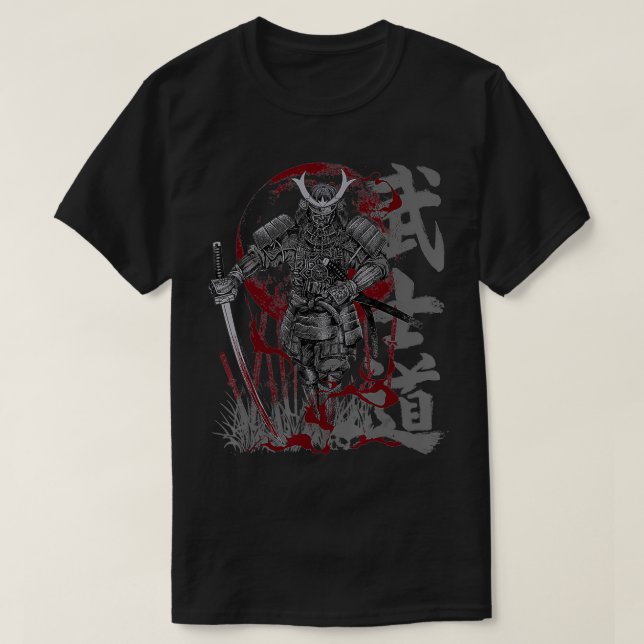 Japan Fighter Japanska Samurai T Shirt (Design framsida)