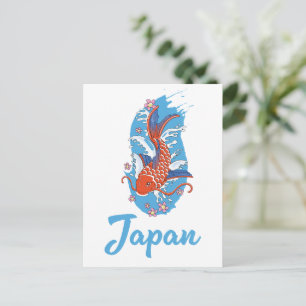 Japan Fishing logotyp Inbjudan Vykort
