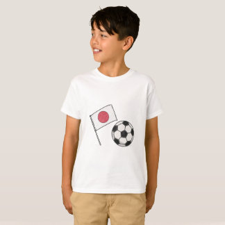 Japan flag and crayon-style soccer ball t shirt