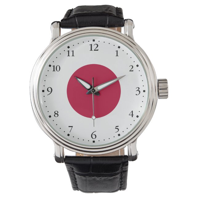 Japan Flagga Armbandsur (Framsida)