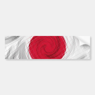 Japan Flagga Artwork Bildekal
