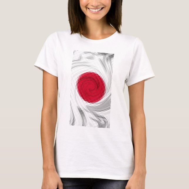 Japan Flagga Artwork T Shirt (Framsida)