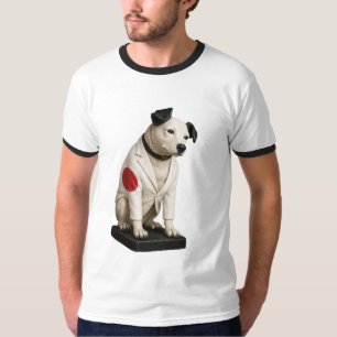 Japan Flagga Blazer Nipper - RCA Victor Hund i Jap T Shirt