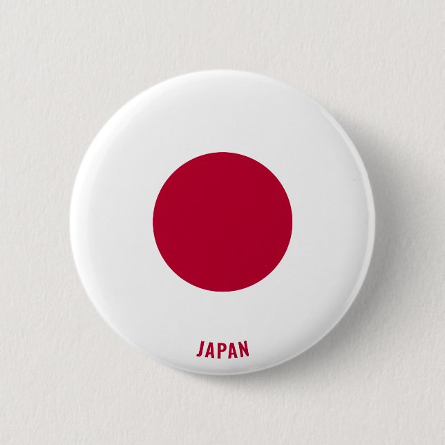 Japan Flagga Charming Patriotic Button Knapp (Framsida)