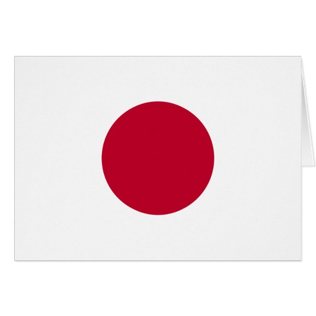 Japan flagga hälsningskort (Framsidan Horizontal)