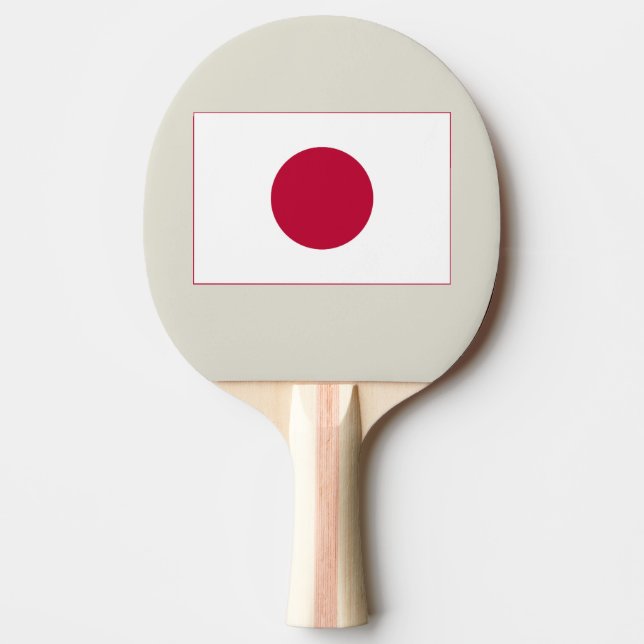 Japan Flagga: Hinomaru, Nisshōki, Red Stigning Sol Pingisracket (Framsidan)