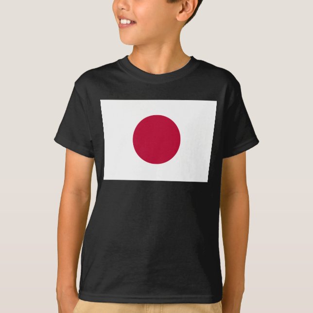 Japan Flagga: Hinomaru, Nisshōki, Red Stigning Sol T Shirt (Framsida)