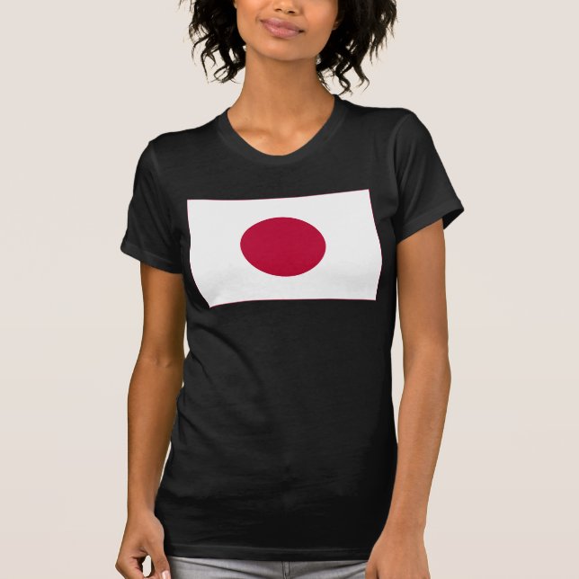 Japan Flagga: Hinomaru, Nisshōki, Red Stigning Sol T Shirt (Framsida)
