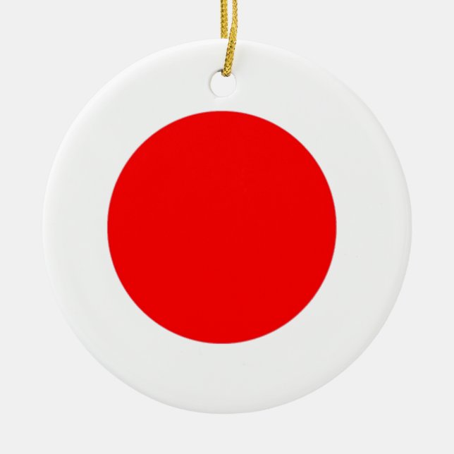 Japan Flagga Julgransprydnad Keramik (Framsidan)