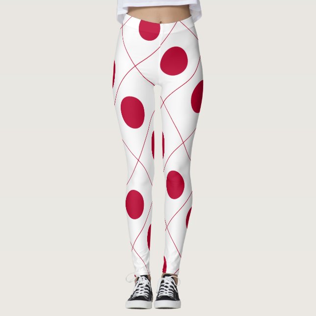 Japan Flagga Leggings (Framsida)