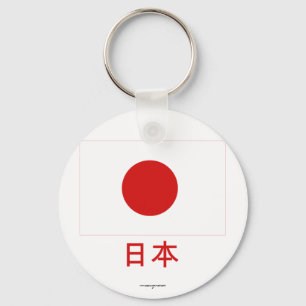 Japan flagga med namn i japan nyckelring