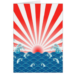 Japan flagga - NIPPON Hälsningskort