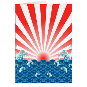 Japan flagga - NIPPON Hälsningskort