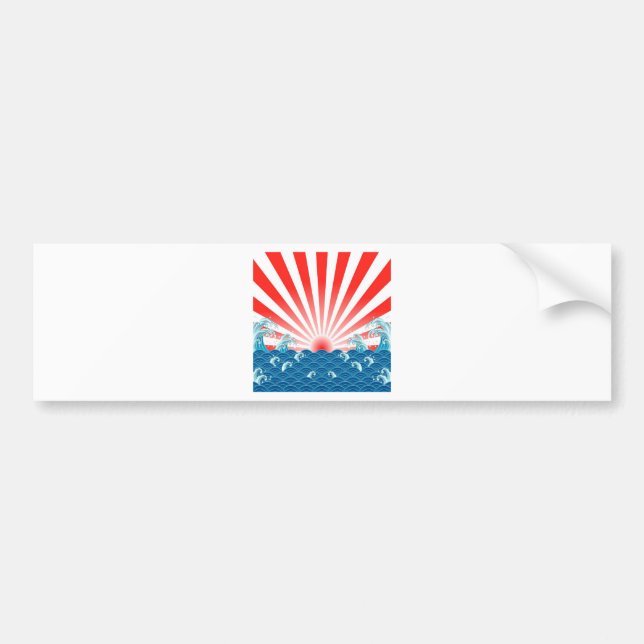 Japan flagga - NIPPON UNDERTECKNAR Bildekal (Framsidan)