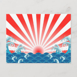 Japan Flagga - NIPPON Vykort