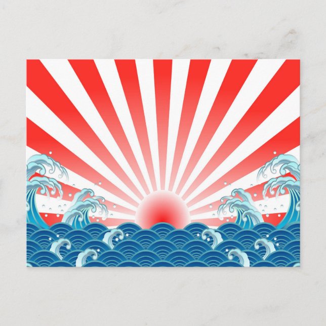 Japan Flagga - NIPPON Vykort (Framsida)