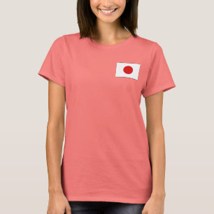 Japan Flagga och Karta dk T-Shirt