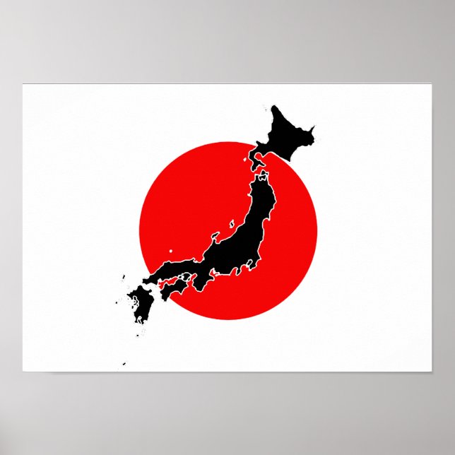 Japan Flagga Poster (Framsidan)