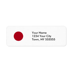 Japan flagga returadress etikett