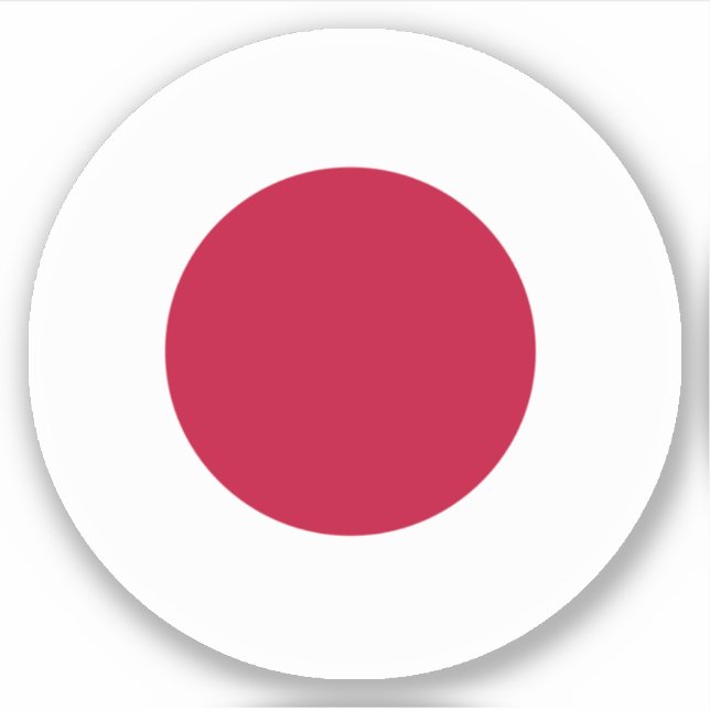 Japan Flagga Round Sticker Klistermärken (Framsida)