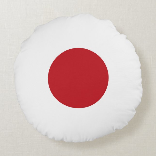 Japan flagga rund kudde (Baksidan)