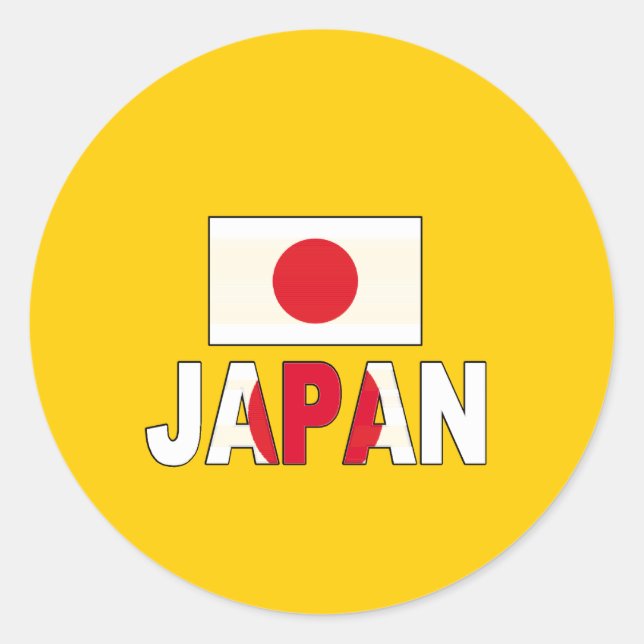 Japan flagga runt klistermärke (Framsida)